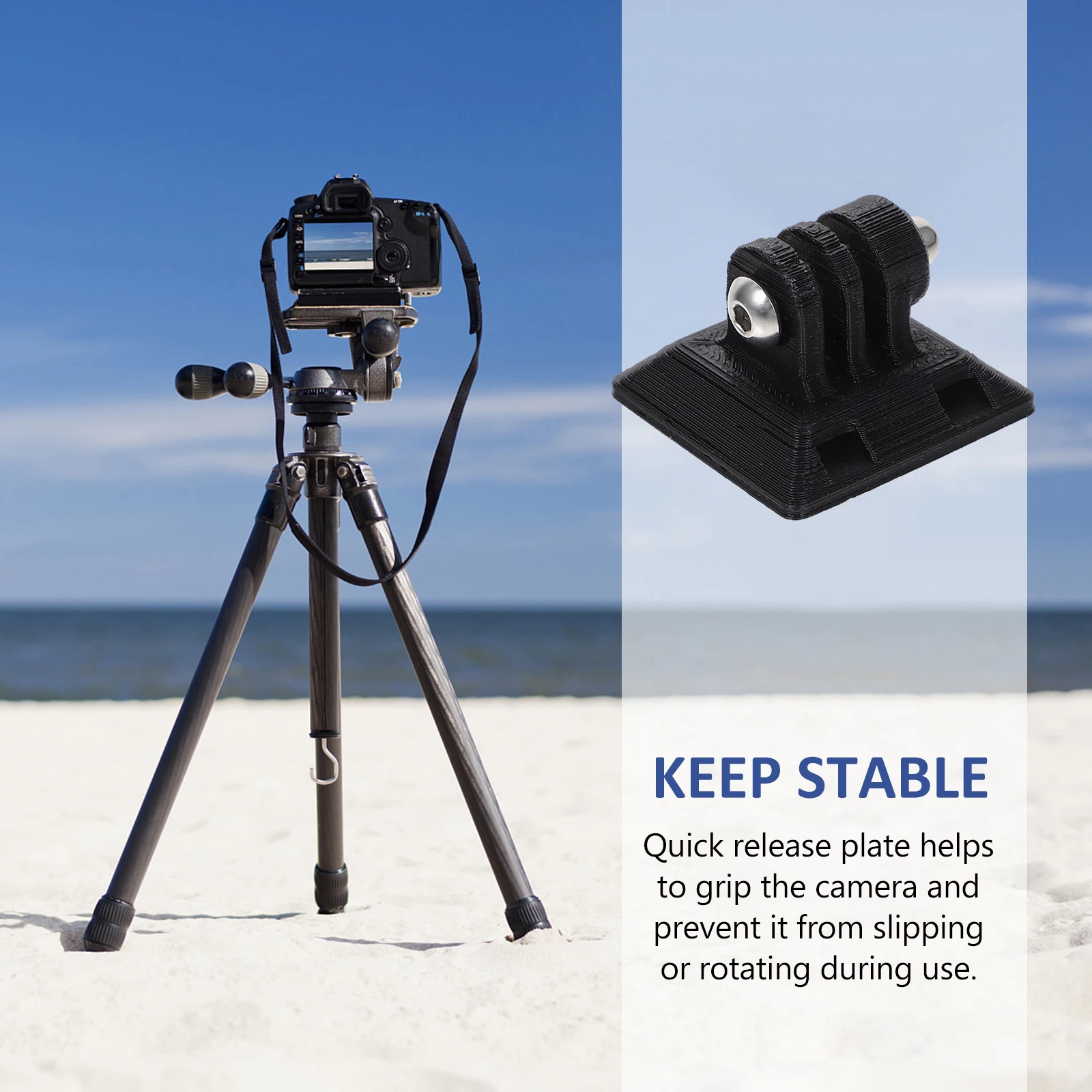 

Universal 38mm Quick Release Tripod Plate 1 4 Screw Hole Window Mount Black Action Camera Accessories Compatible Sports