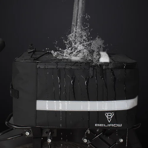 Imagen 2 del producto Bolsa trasera de bicicleta de 8L/15L, bolsa trasera de bicicleta de montaña, paquete de estante de asiento trasero, bolsa impermeable de viaje para bicicleta, equipo de ciclismo