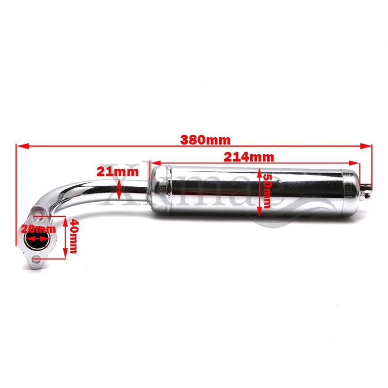 New Mini bicycle accessories two-stroke engine for 49CC 60CC 80CC exhaust pipe muffler chimney iron row