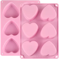 2pcs 하트 모양의 초콜릿 금형 실리콘 비 스틱 캔디 금형 캔디 거미 젤리 베이킹을위한 식품 등급 실리콘 하트 금형