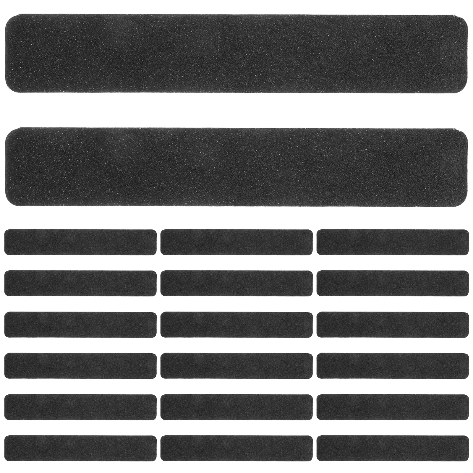 

20pcs Waterproof Outdoor Anti Skid Strips 11.8X2 Inch Black Pet Non Slip Tape Heavy Duty Self Adhesive Safety Floor Grip For