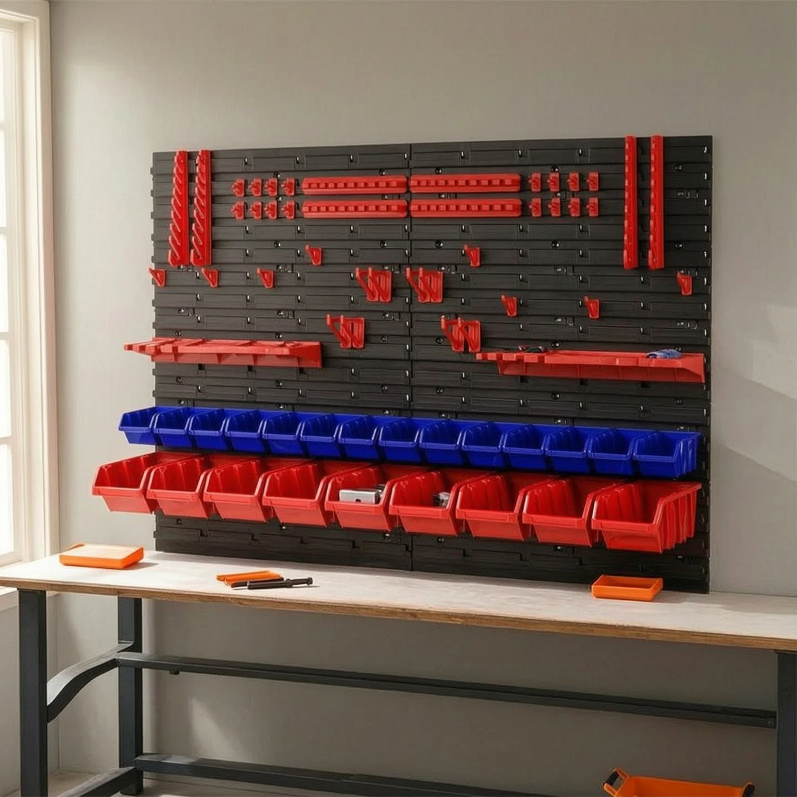 Home Improvement Binford Tools - Pegboard Organizer with Bins Modular Tool