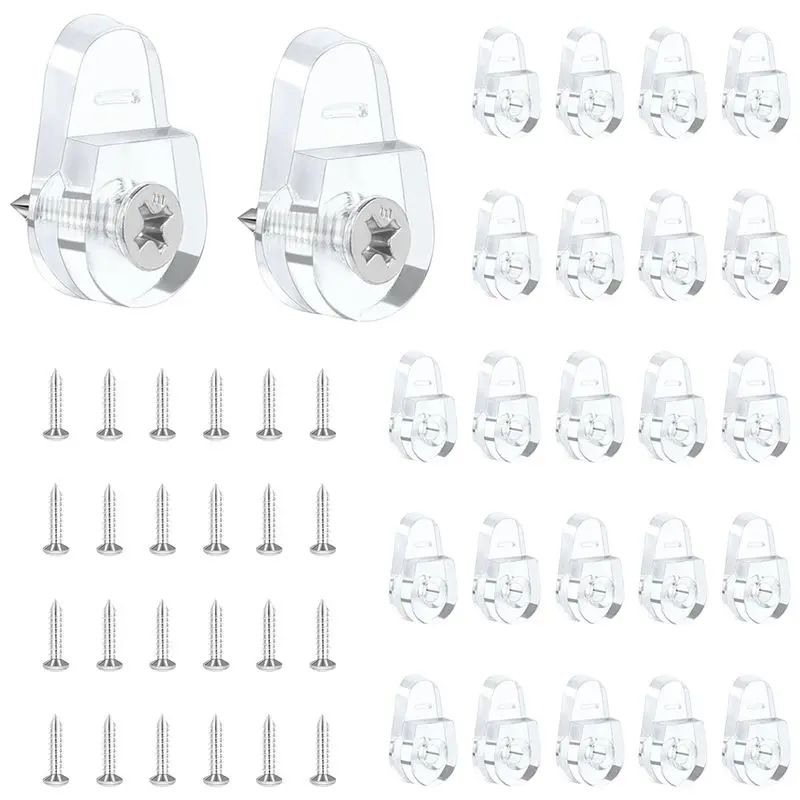 

Комплект из 25 зажимов для крепления зеркала BAAU, круглые вешалки для зеркал для настенного стекла, комплект зажимов для крепления прозрачного зеркала