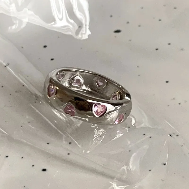 Women's 925 Sterling Silver Geometry Zircon Engagement Ring