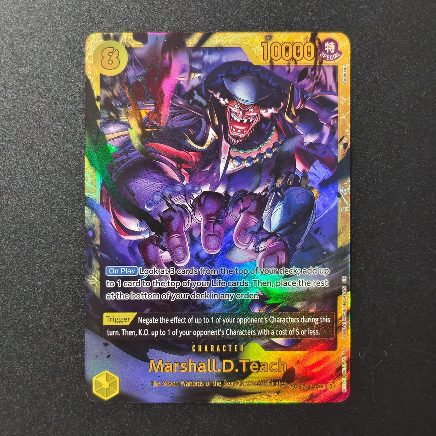 DIY Proxy One Piece TCG Englisch OP16-119 Marshall.D.Teach SEC Alternative Art Anime-Sammelkarte Spielzeug – Detail 2
