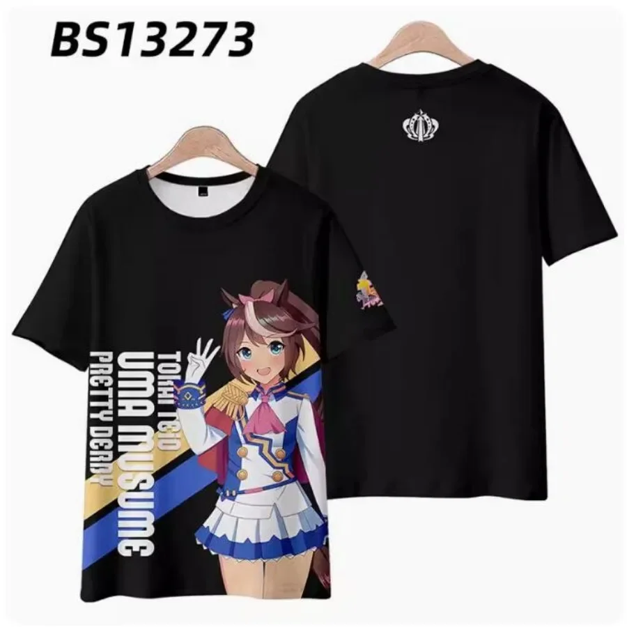 Anime UmaMusume Pretty Derby 3D Print T Shirt Tokai Teio Oguri Cap