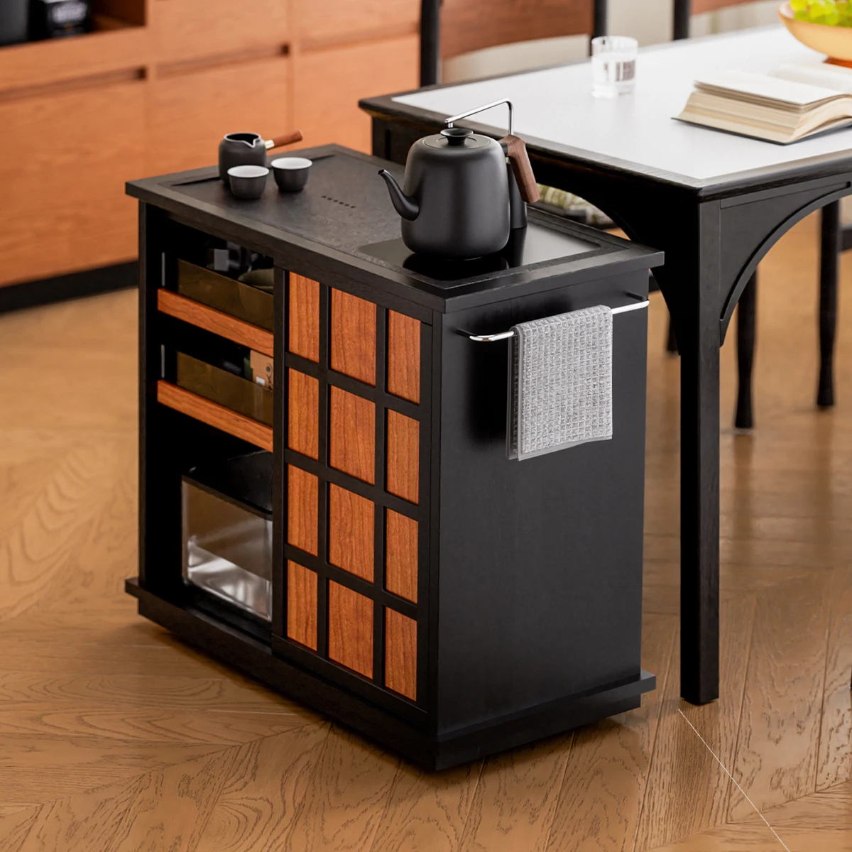 

Тележка в средневековом стиле, подвижный приставной столик, простая современная гостиная, многофункциональный бытовой журнальный столик, тележка для чая