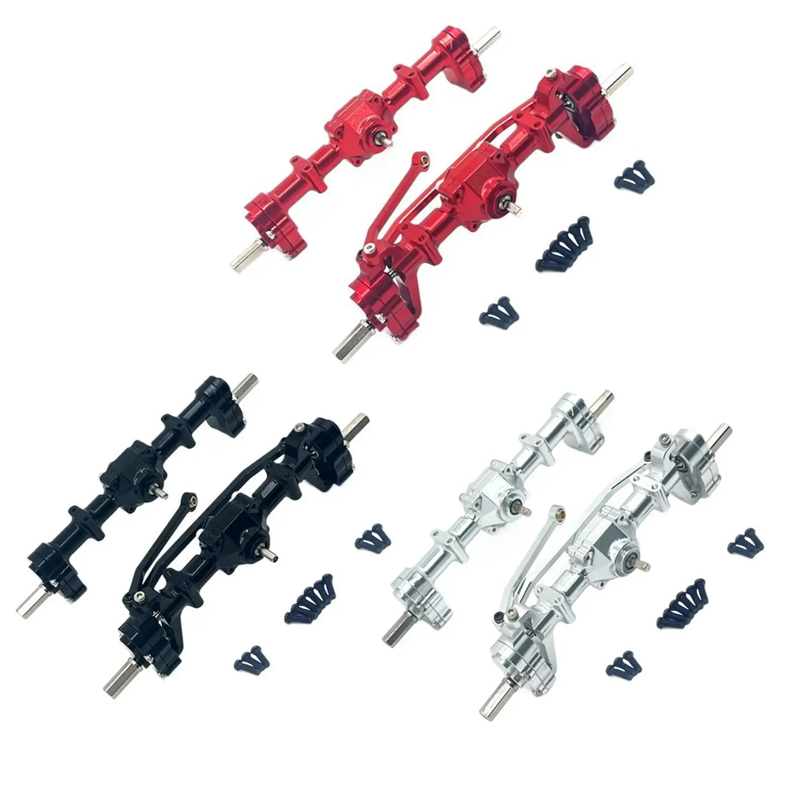 1/16 RC Car Front and Rear Axle Modification Easy to Install Sturdy Aluminum Alloy Replacements for C14 C44 C34 C54 Model