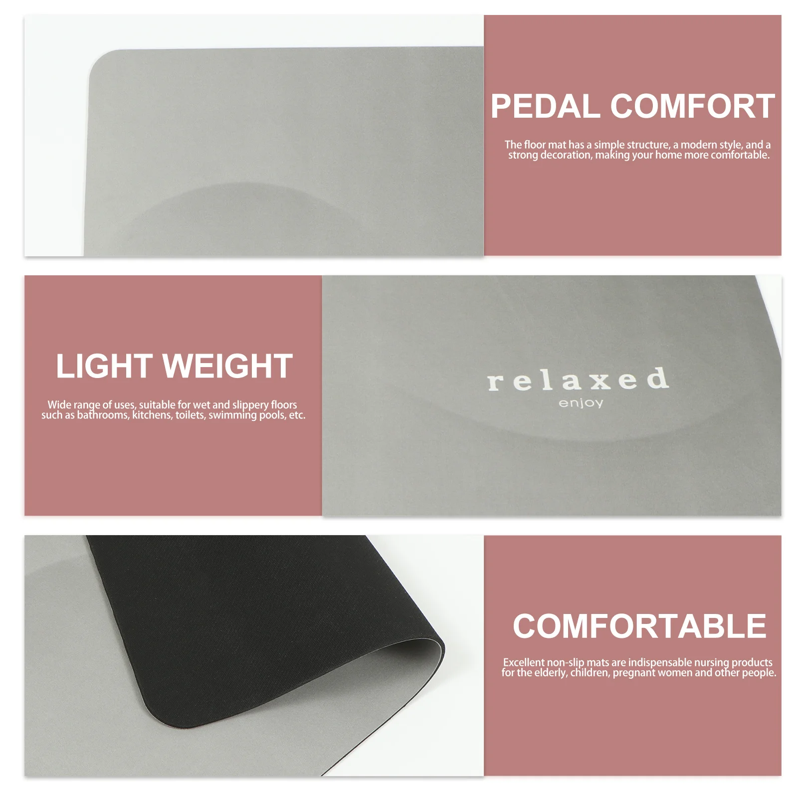 

Ultra Absorbent Quick Dry Floor Non-Slip Bath Toilet Kitchen Decorative Modern Door Mat Wear-Resistant Ground Pad For Elderly