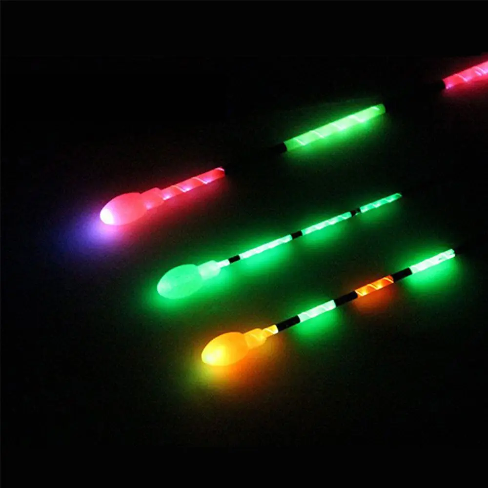 10pcs Night Fishing Glowing Beans Fishing Float Accessories Rubber Beans Night Fishing Visual Assistant High Brightness