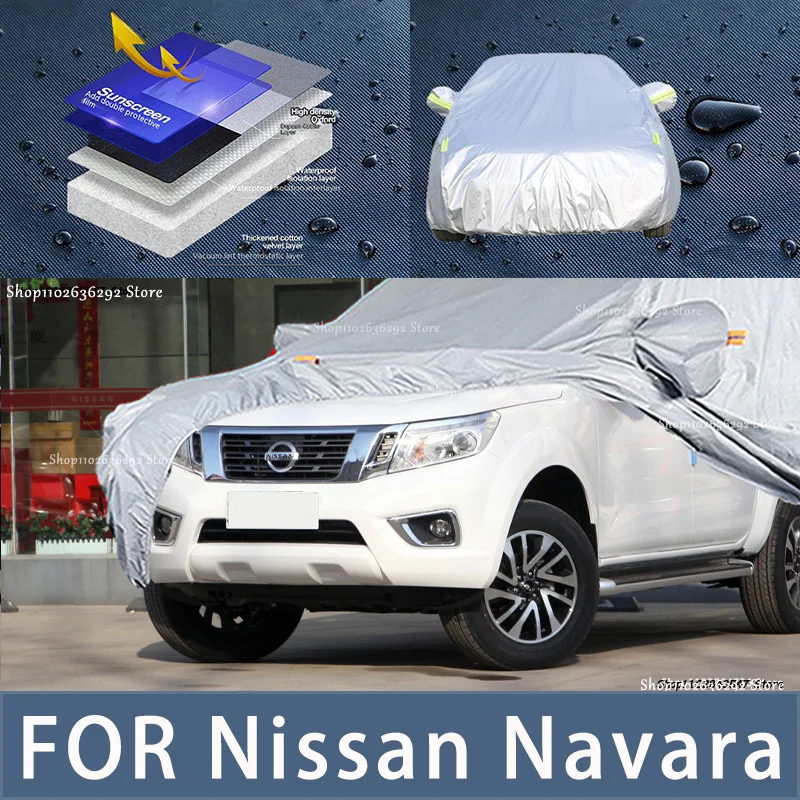 

For NIssan Navara Outdoor Protection Full Car Covers Snow Cover Sunshade Waterproof Dustproof Exterior Car accessories