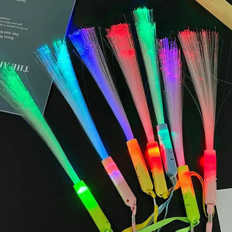 5/10PCS Color Optical Fiber Fluorescent Toy Kids Birthday Party Gifts Night Light Props Performance Festival Wedding Decorations