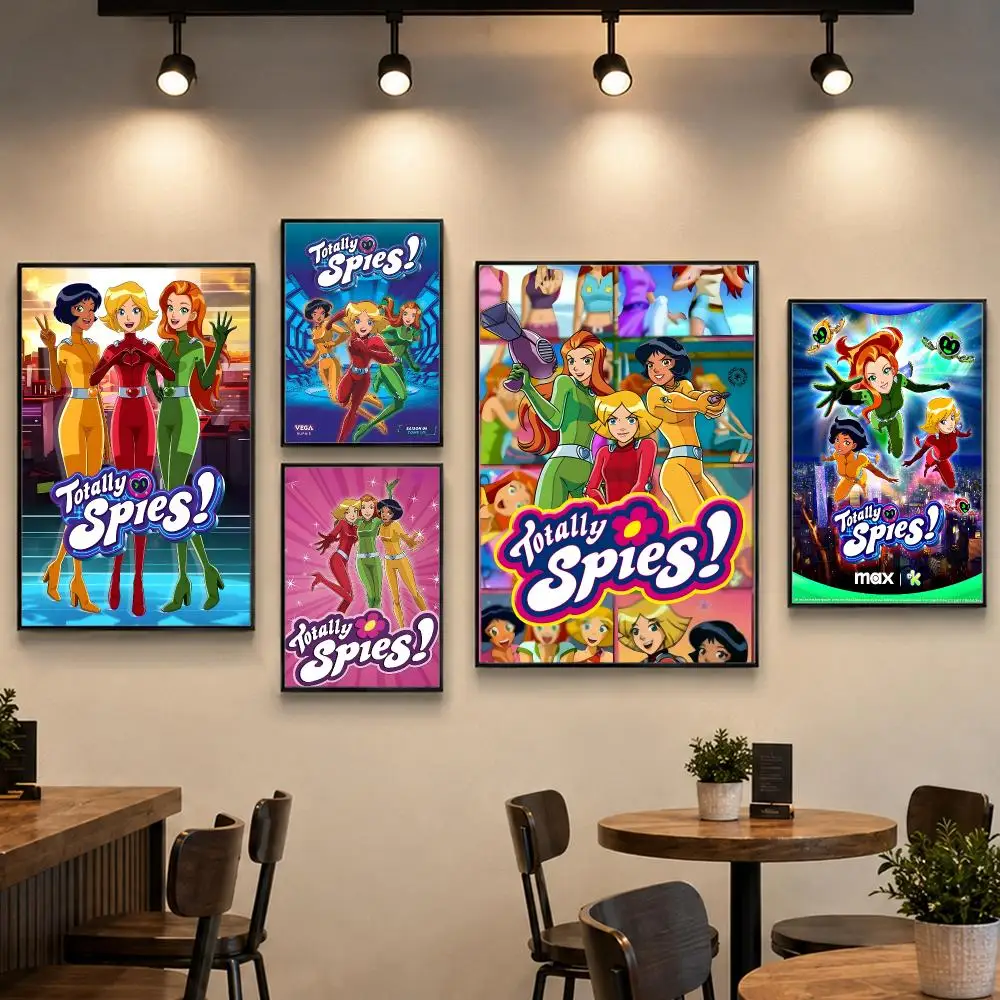 Spy Cartoon Totally Spies Poster PP Paper Wall Art for Living Rooms Bars Cafes Stylish Home Decor Gift