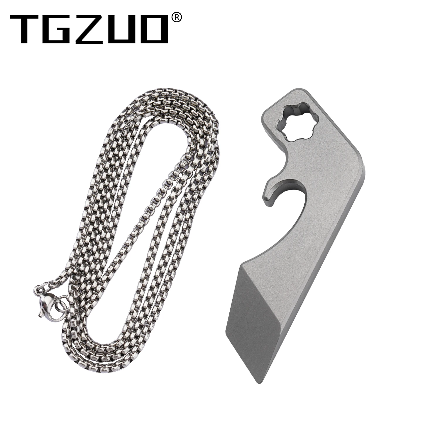 TGZUO CNC Precision TC4 Titanium Pry Bar 1.85