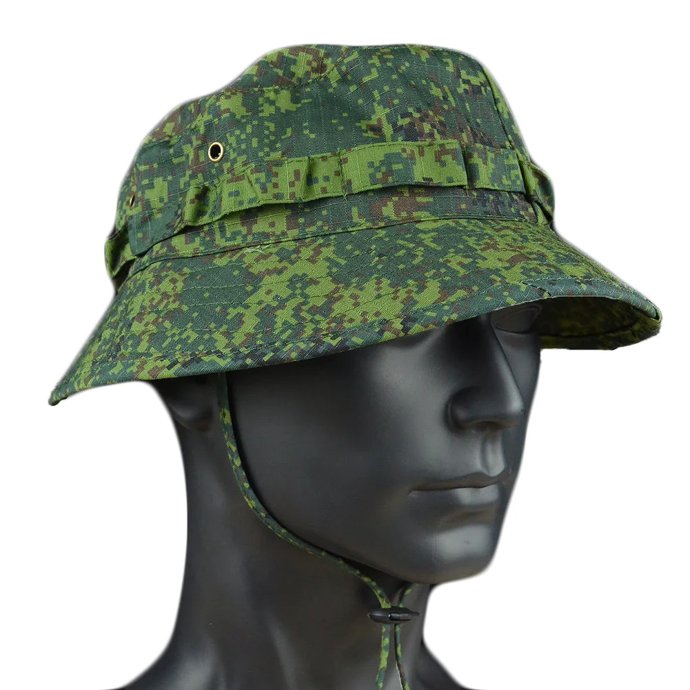 Russian EMR Camo Short Brim Boonie Hat Summer Sun Hat MCBK Digital Flora Fisherman Cap Outdoor Hiking Breathable