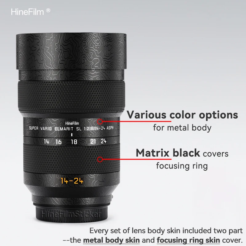 라이카 SL 14-24 F2.8 ASPH 렌즈 스티커 용 Hinefilm 스킨 라이카 14-24F2.8 보호 데칼 스킨 용 14 24 랩 커버
