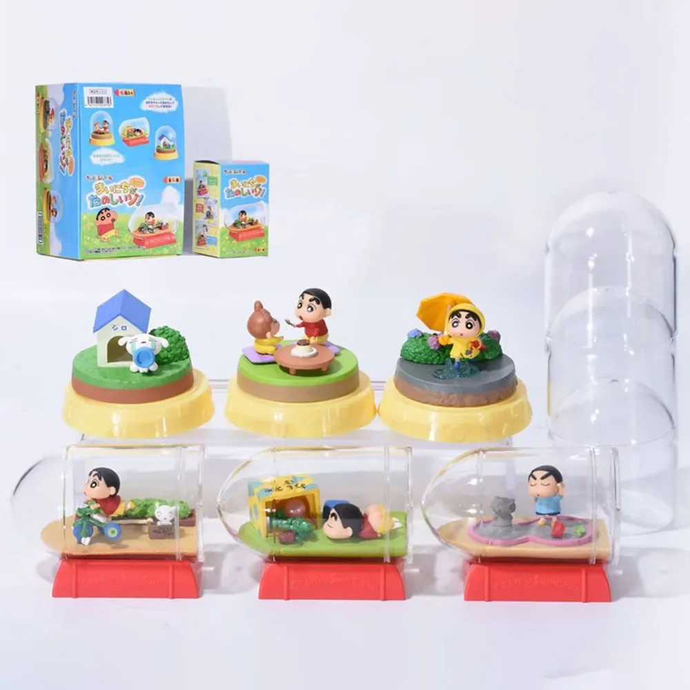 Crayon Shin-chan World in The Bottle Decoration Cartoon Movie Peripheral Toy Boys Anime Figure Christmas Children Girls Gifts