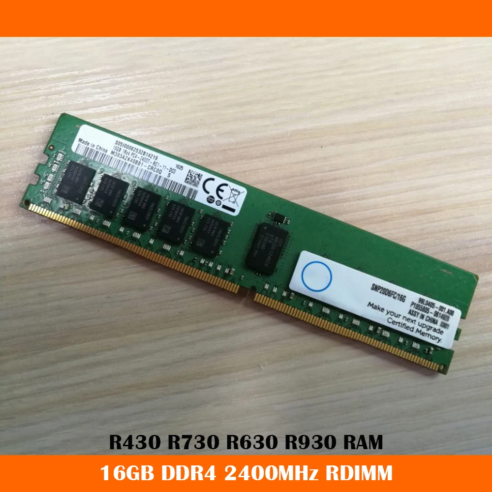 

1PCS High Quality RAM 16GB DDR4 2400MHz RDIMM For R430 R730 R630 R930 PC4-2400T Server Memory Works Fine Fast Ship