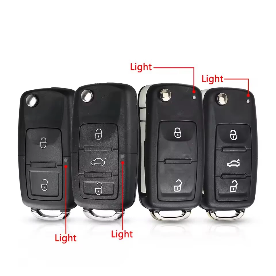 

2/3 Buttons Folding Car Remote Key Flip Key Shell For Volkswagen VW Polo Passat B5 Tiguan Golf Seat Skoda Auto Blank Key