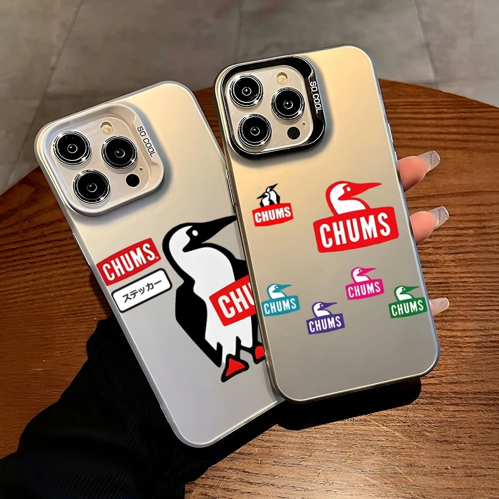 Luxury Clothing CHUMS Phone Case For For IPhone 16 Pro Max 15 Pro 14 Plus 12 13 X XS Max XR 11 Pro Fashion Colorful Silver Cover