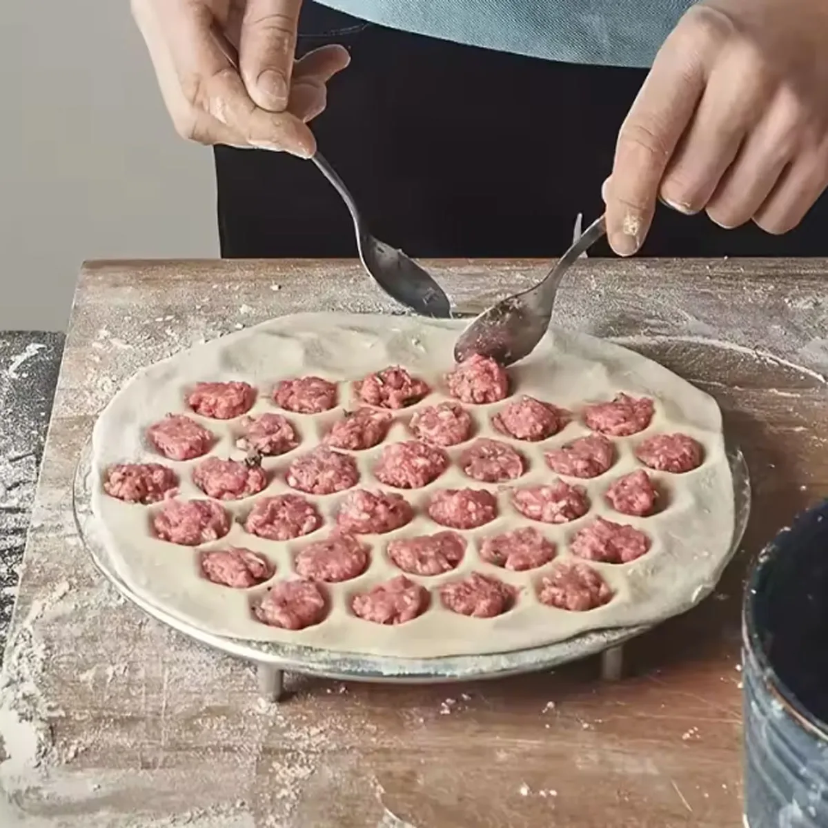 1 قطعة-قالب الزلابية الصينية البسيطة المطبخ العجين الصحافة رافيولي صنع قالب المعجنات أداة الأدوات