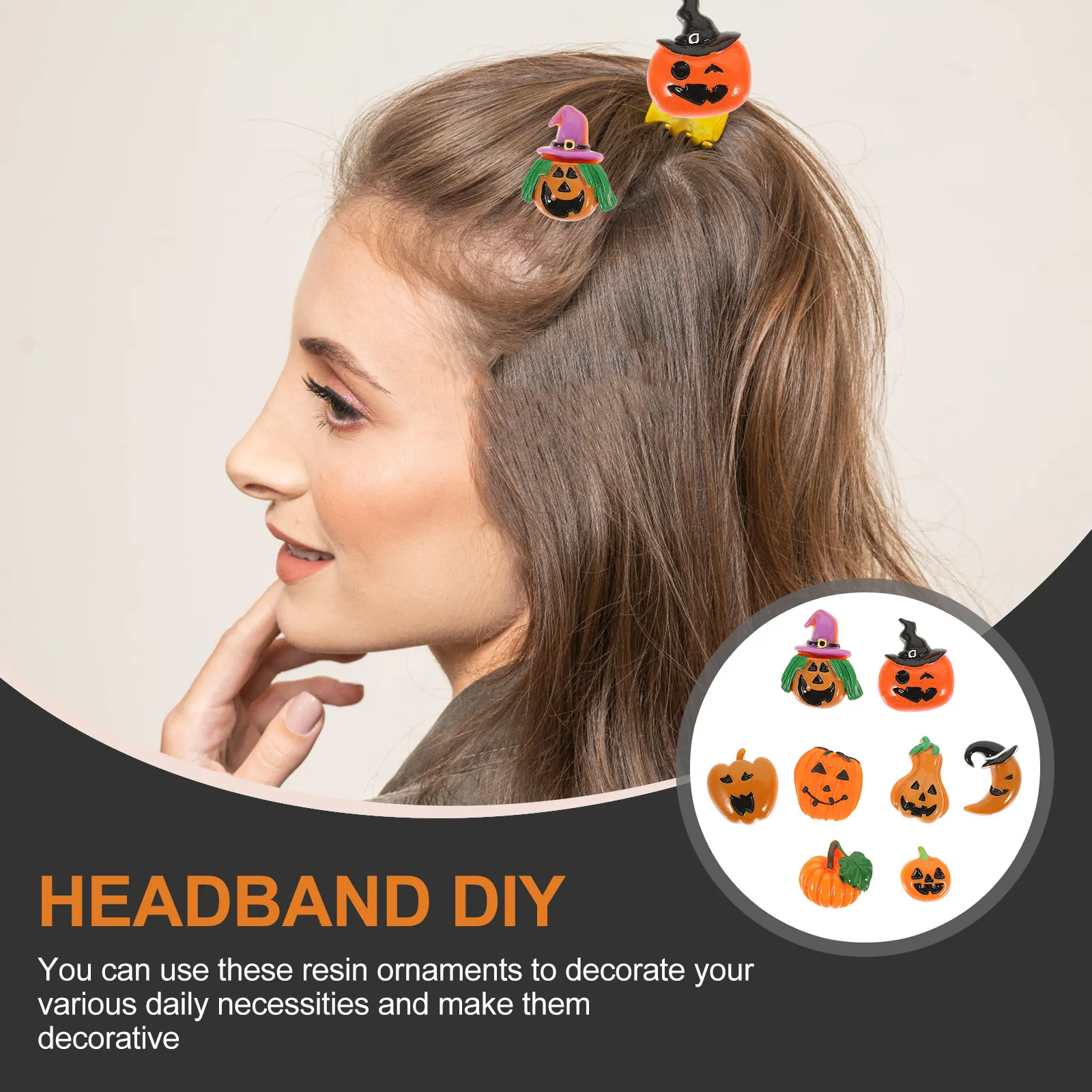 Halloween Pumpkin Charms 24Pcs Flatback DIY Decor
