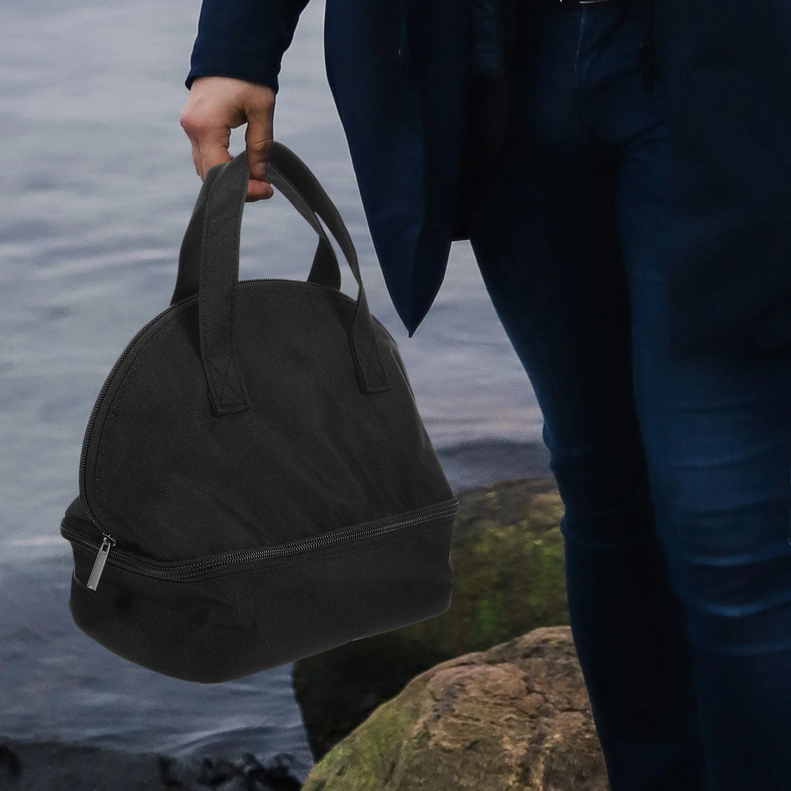 Bolsa enfriadora de leche materna aislada, almacenamiento térmico de doble capa para botellas, almuerzo en la marcha, bolsa con bomba portátil con paquete de hielo