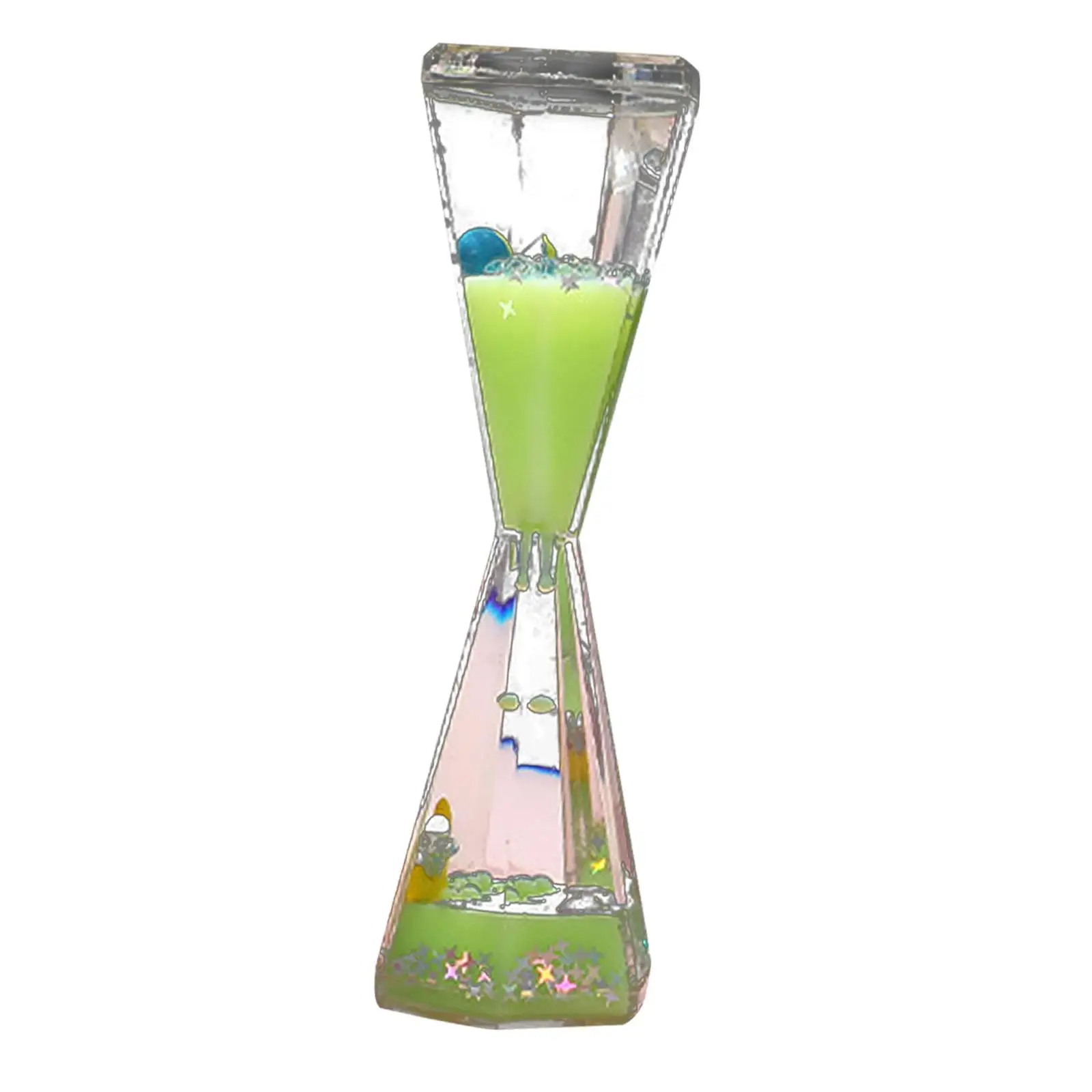 Hourglass Timer Liquid Timer Acrylic Sensory Toy Calming Visual Suitable for Kids Adults Home Office