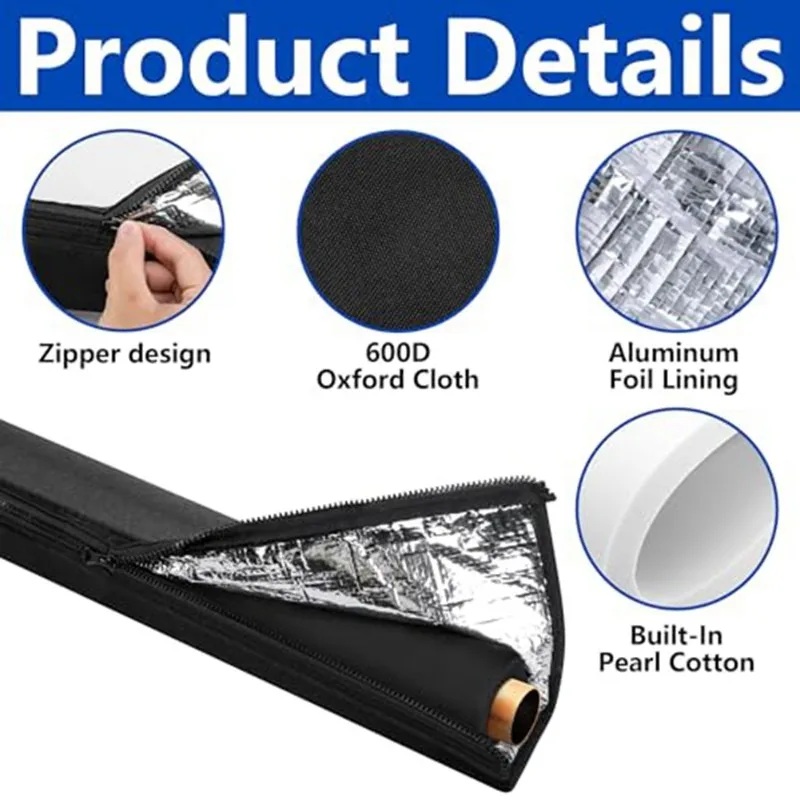 ABJN-Zipper Flexible Copper Line Insulation Sleeve For Central Air Conditioning For Mini Split Systems- Copper Pipe Covers Inclu