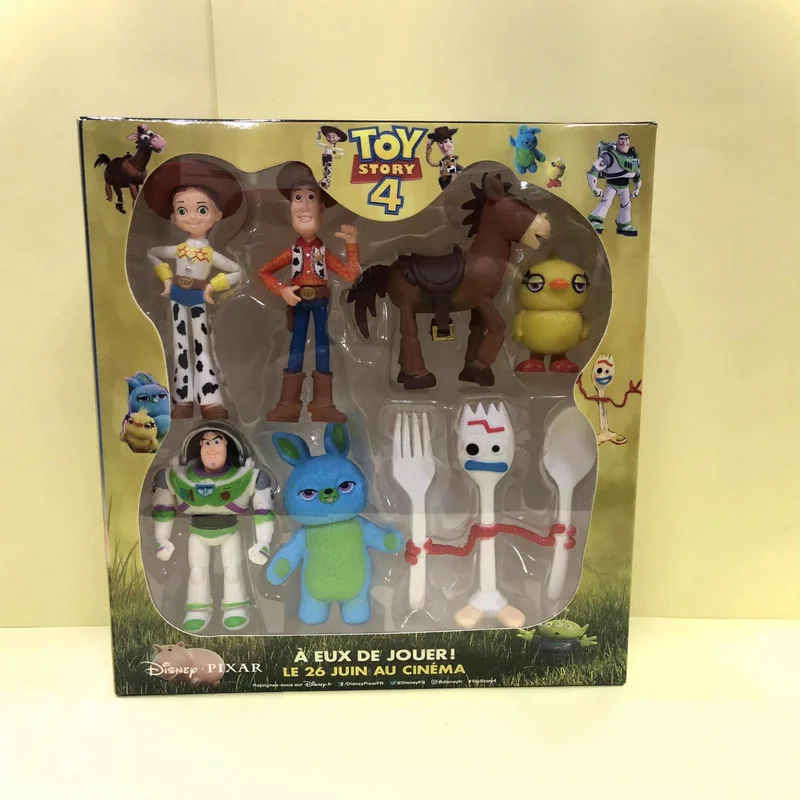 

Фигурки героев игрушек Disney Toy Story 4, игрушки Вуди Джесси Базз Лайтер Forky Pig, модель куклы, фигурка, рождественские игрушки, подарки, слепая коробка