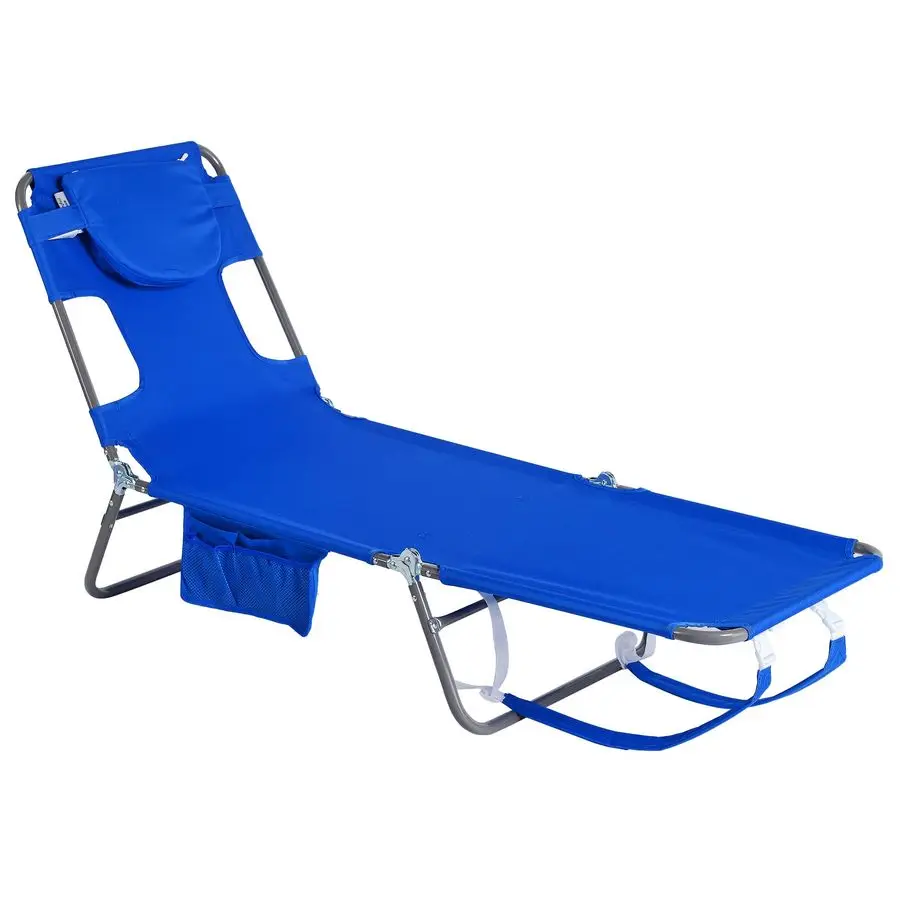 Beach Lounge Chair, Backpack Reclining Beach Chairs Lay Flat, Sun Face Down Tanning Chair, Folding Camping Chairs Portable Camp