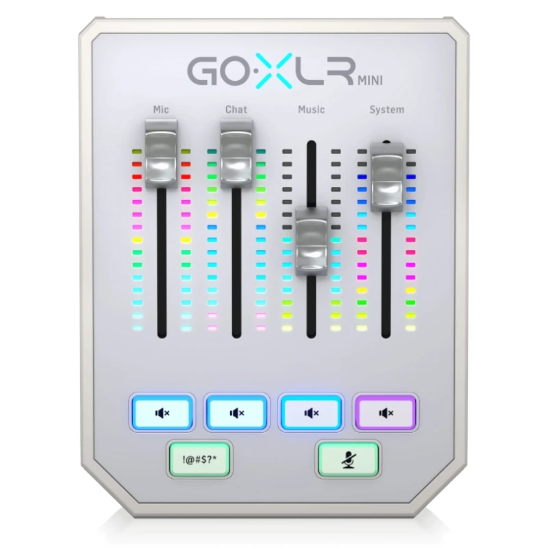 جهاز TC HELICON Go XLR MINI "Go Live" لسطح المكتب خلاط ميكروفون Midas منخفض الضوضاء للغاية للتحكم في البث عبر الإنترنت على الصوت