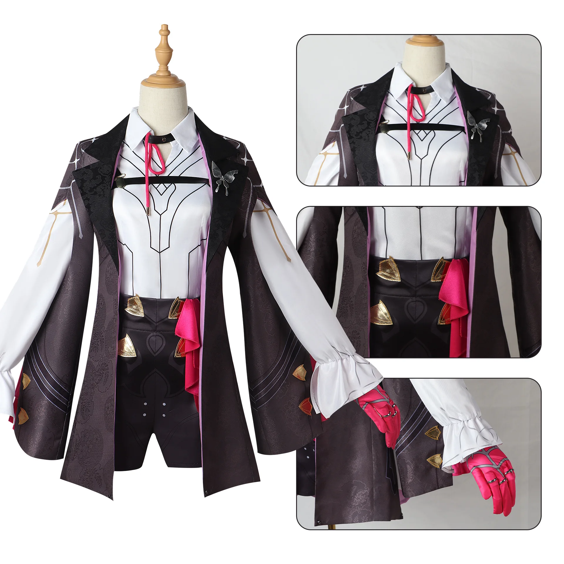 Kafka fantasia cosplay para mulheres, jogo de anime, carril estrela honkai, conjunto de festa de Halloween, uniforme de desempenho