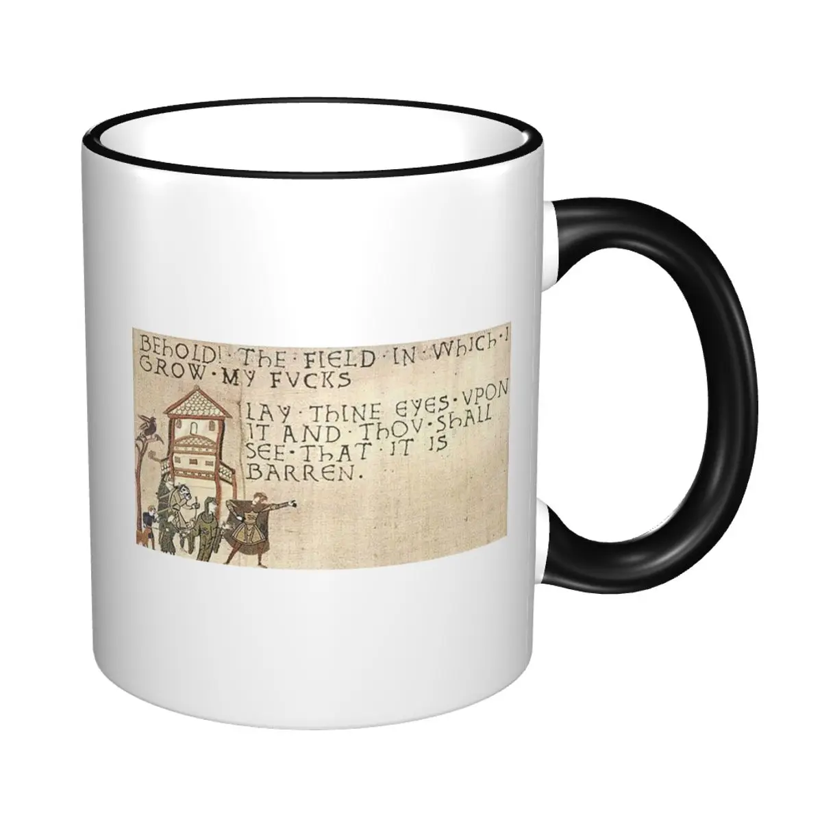 Behold The Field! Mug Funny Ceramic Coffee Cups Tea Mugs Milk Cup Drinkware Gifts for Woman Man