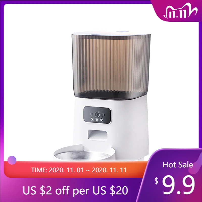 

New Arrival Cats Dogs Smart Automatic Pet Feeder with Optional WiFi Control
