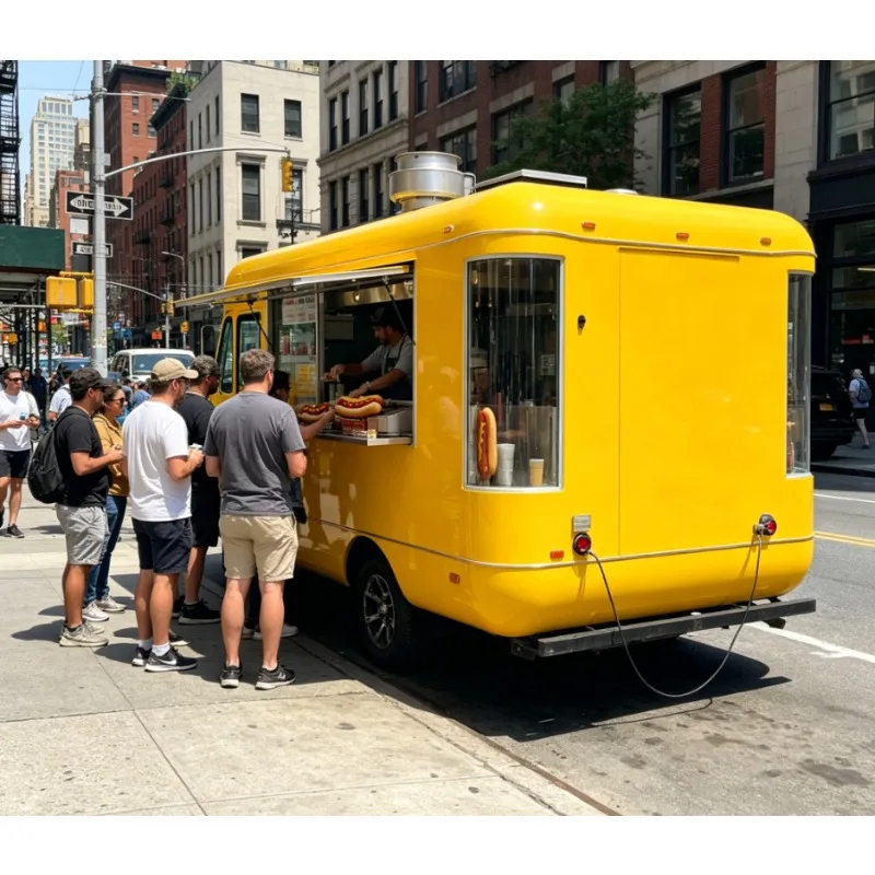 Stainless Steel Aluminum Mobile Food Trailer 2 Wheel 10ft Roasted Chicken Grill Candy Chips Cooking Multifunctional Commercial