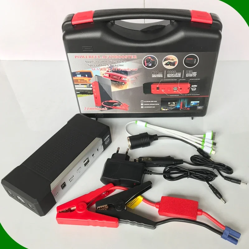 High Power 6 12 24 Volt Jump Starter For Car Battery Super Capacitor Power Bank 90000mah General Car Jump Starter 12v