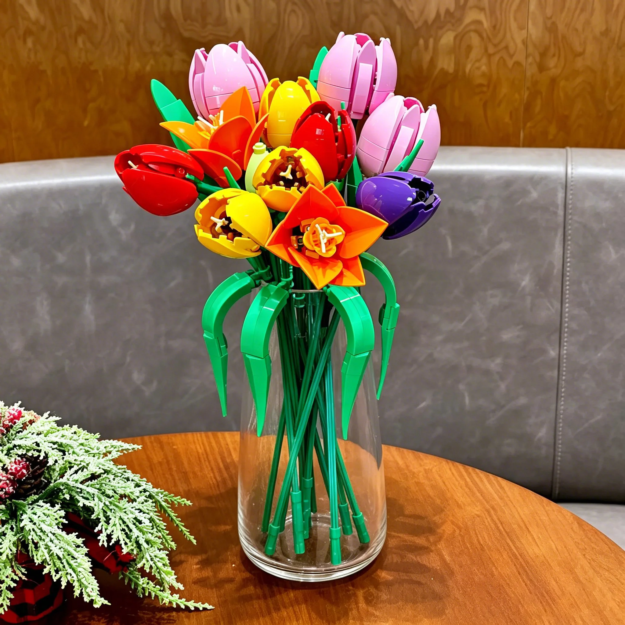 Simulated Rainbow Tulip Bouque - Home Decor Tulip review and price