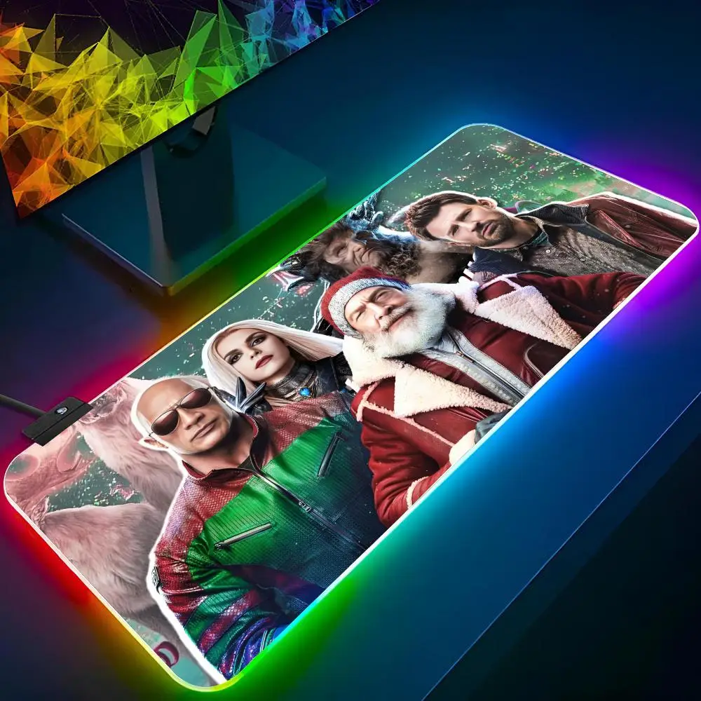 Red One Mouse Pad RGB Large Gaming Computer Keyboard LED Mousepad Office Desks And Laptop Accessories Non Slip HD