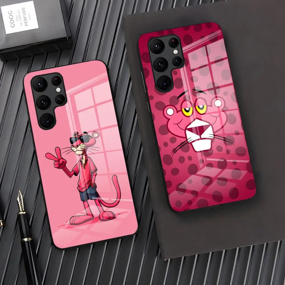 Чехол для телефона Cartoon The Pink P-PantherES Potdemiel для Samsung S24 S23 S21 S22 A24 A34 A54 A53 Note 20 Pro Ultra Plus Glass Cover