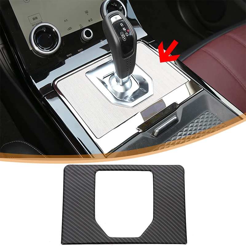 ABS Carbon Fiber For Land Rover Range Rover Evoque 2020-2023 Car Center Console Gear ShiftPanel Decorative Frame Car Accessories