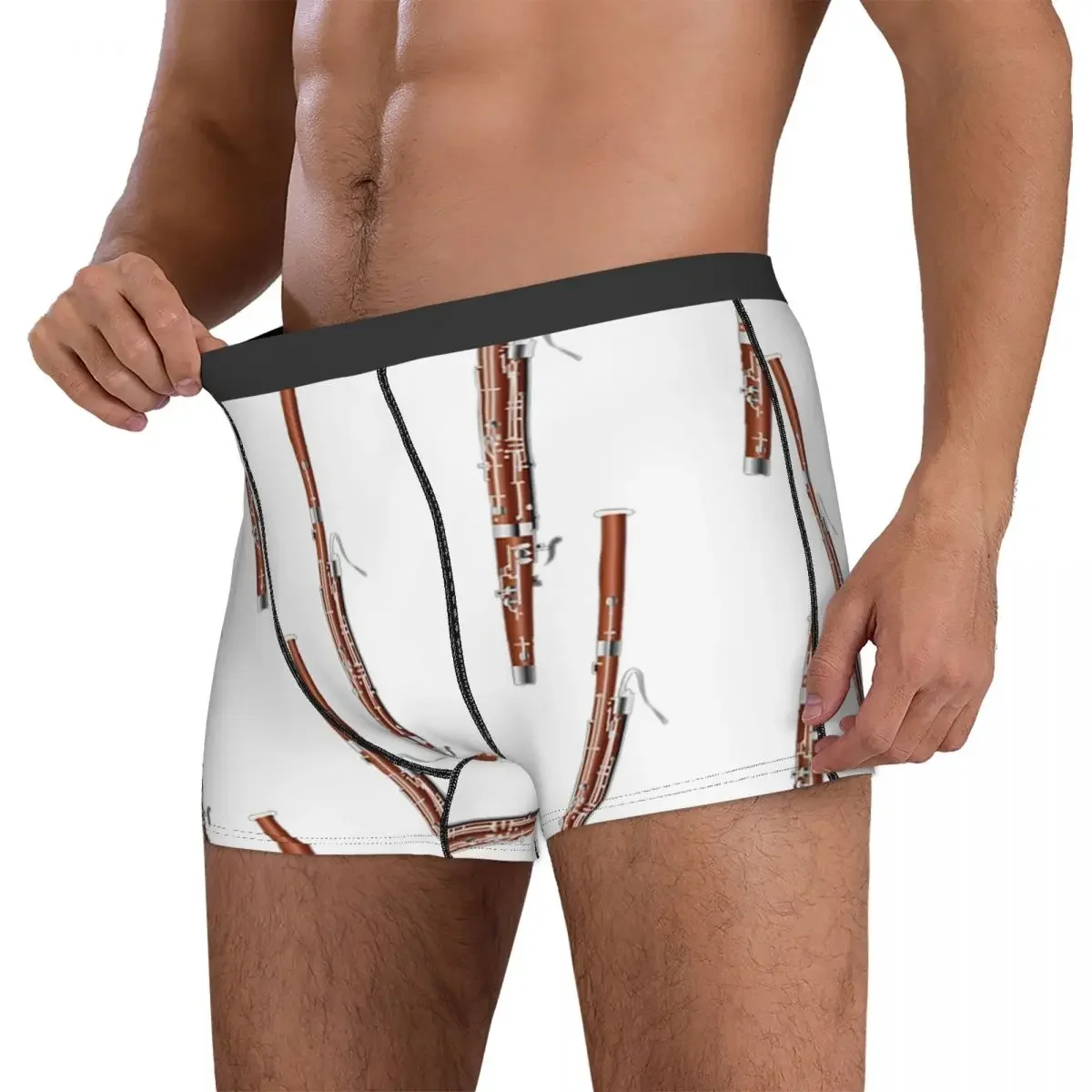 Boxer mutande pantaloncini bassone su mutandine nere intimo ventilato da uomo per Homme Man Boyfriend Gifts