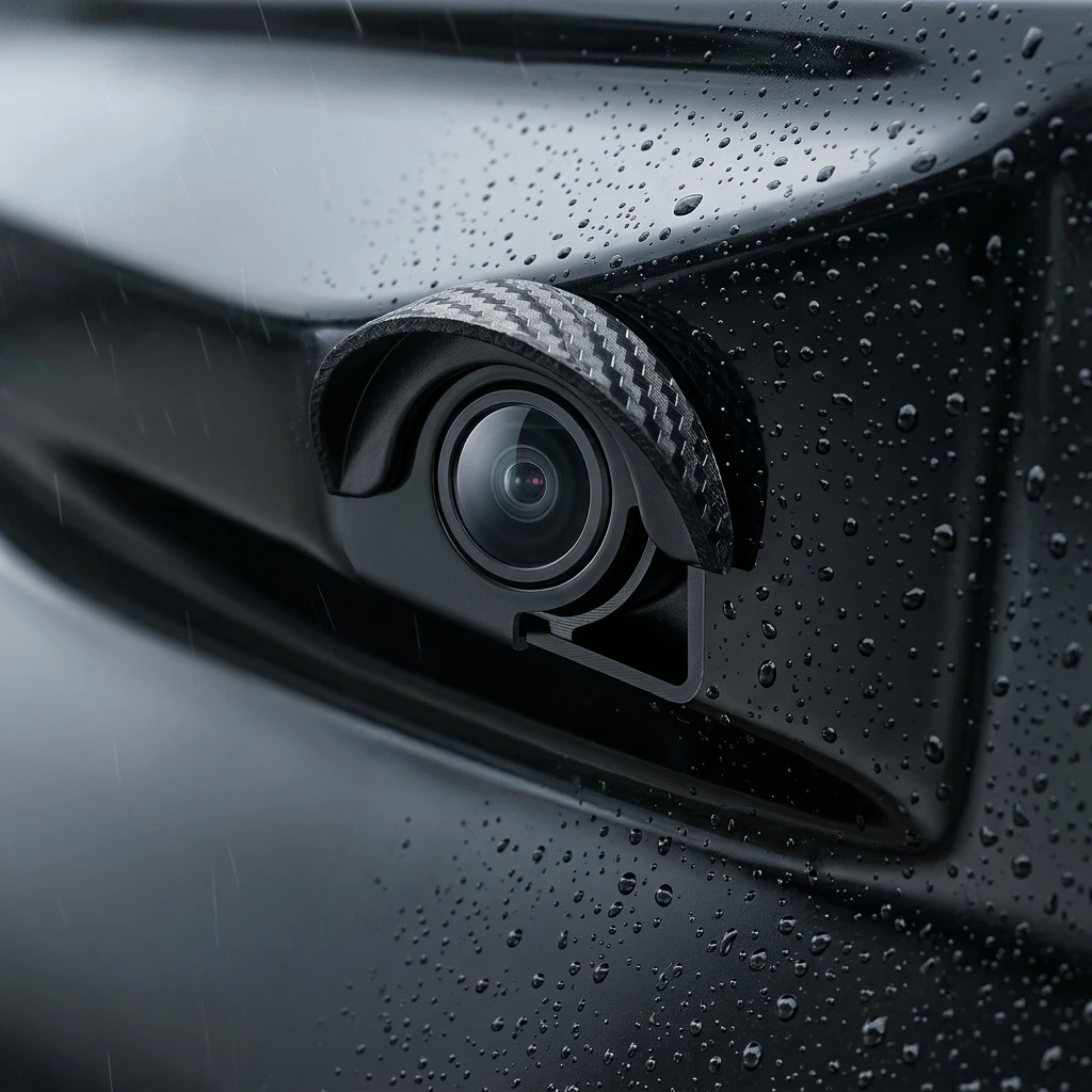 Backup Camera Rain Cover PVC Soft Waterproof Shield for 360 View Car Camera Enclosed Drainage Design Universal Vehicle Protector