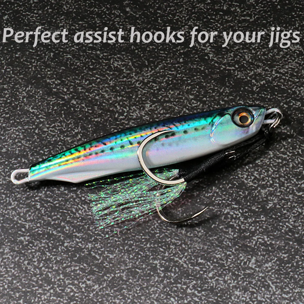 Anzuelos Assist acero carbono para Slow Jigging con hilo de púas - imagen 3