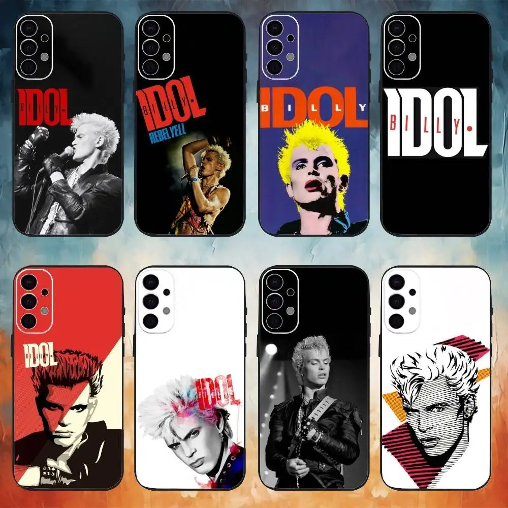 

Singer B-Billy Idol Phone Case For Samsung S26,25,24,23,22,21,20,30,Ultra,Plus,Fe,Lite Black Shell