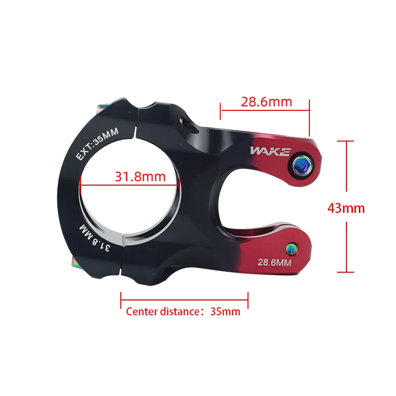 Wake Mtb Power Stem Road Bike Mountain Bicycle Bridge Short Power 35mm Rod Handlebar Table Adjustable Stem Riser 31 8 Cycling