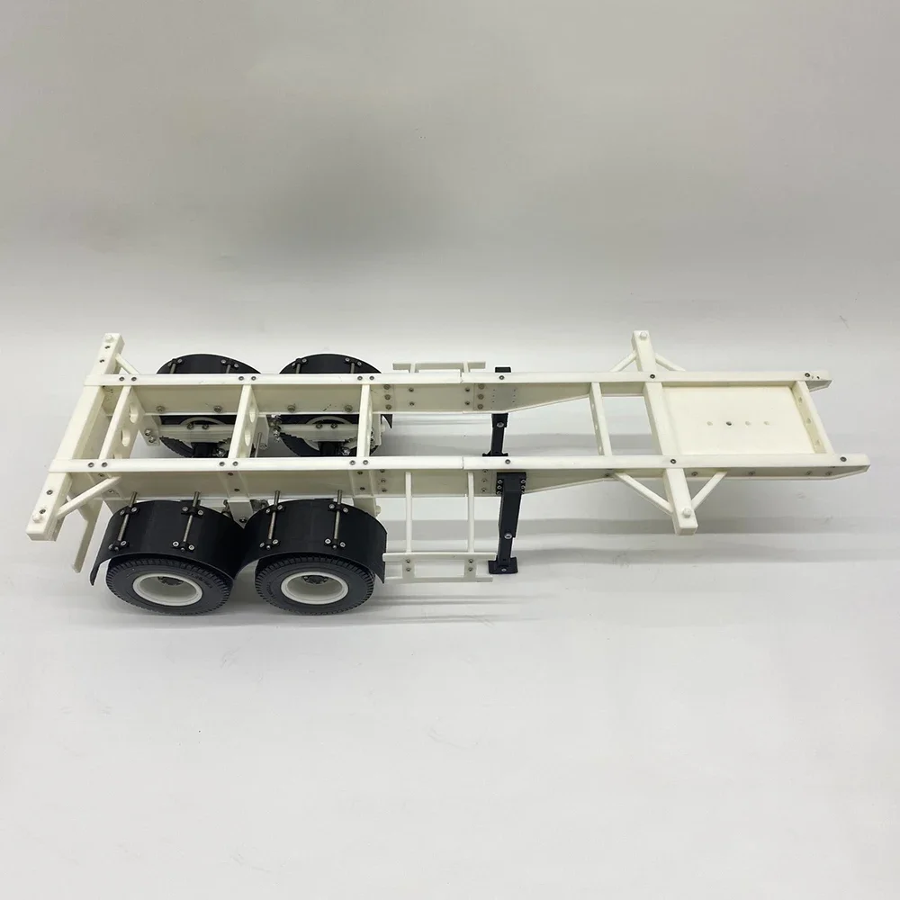 20-foot 1:14 Trailer Container Chassis Frame Trailer for 1/14 Tamiya RC Truck Scania 770S Actros 3363 Volvo MAN LESU Car Parts