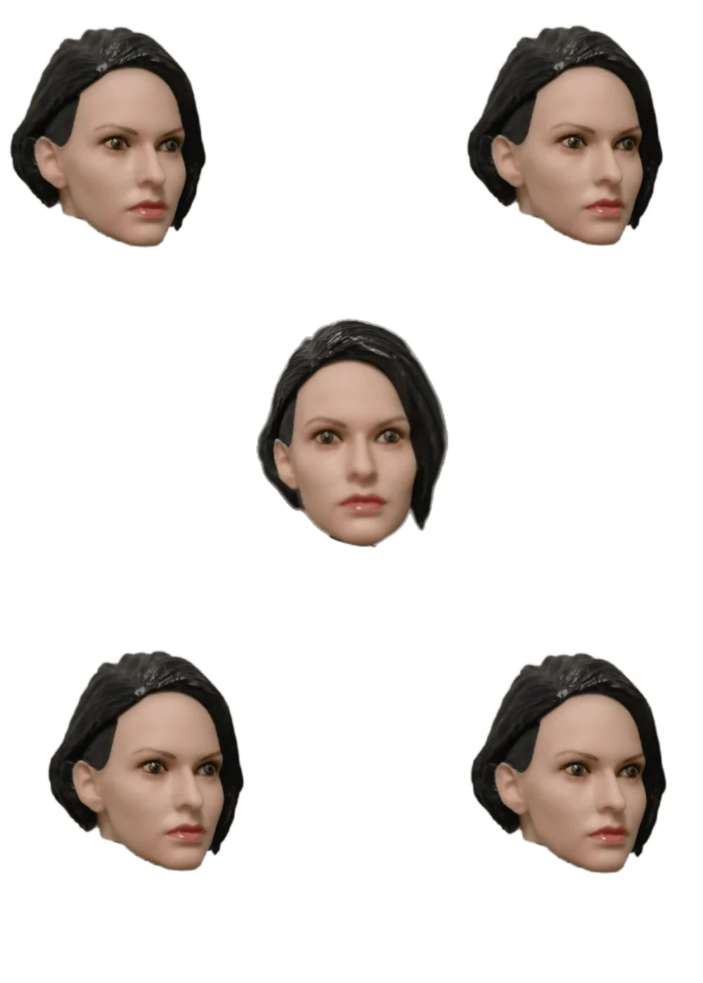 

1/6 Scale Head Carving Sienna Guillory Female Soldier Model PVC With Black Hair Suitable 12-Inch Action Figure Body Doll