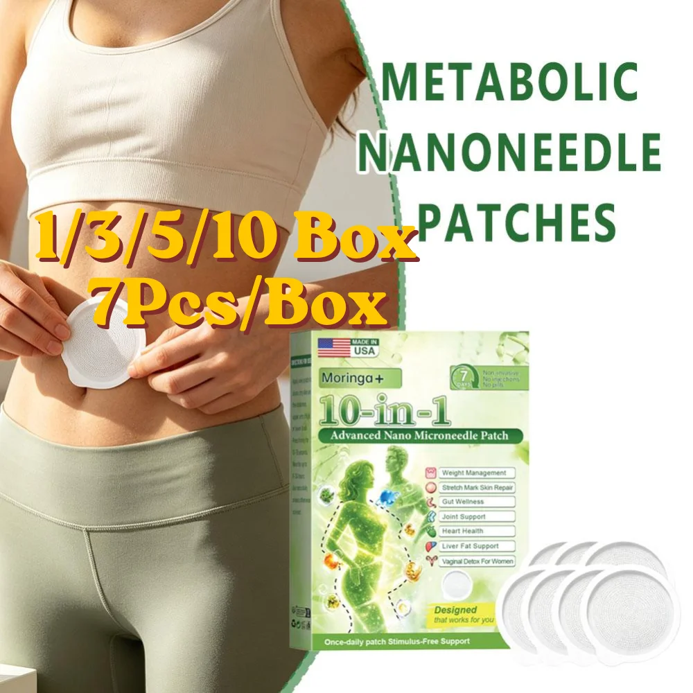 Moringa 10-in-1 Nano Microdarts Patches 7pcs/Box Ultra Thin Weight Management Gut Wellness Skin Repair Daily Body Care