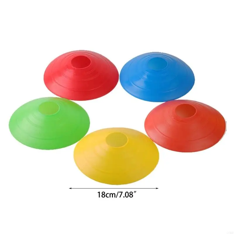 50 PCS Doccer Disc Cones Agility Soccer Corccer مع حقيبة حمل وحامل للتدريب الرياضي وكرة القدم وكرة السلة